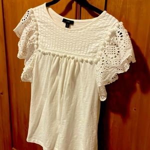 Summer J. Crew tassel tee.